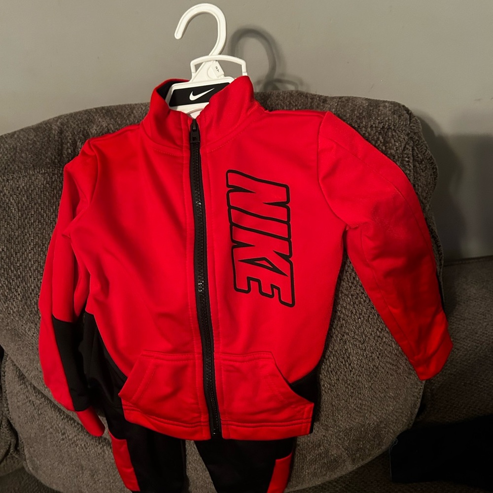 Nike Kids Red and Black Matching Set